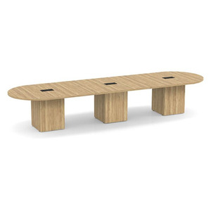 CUBRT3168N - 14 ft. Classic Racetrack Conference Table with Cube Base