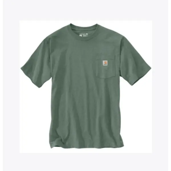 CARHARTT K87 - Workwear Short Sleeve T-Shirt - Green Slate Heather