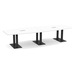 PALBS4238NBLACK - 12 ft. Classic Boat Shape Conference Table with black Palmer Base