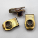 M8 - 1.25 SHORT THROAT MULTIPLE THREAD SPRING NUT U TYPE 1050 - 1065 STEEL MECHANICAL ZINC YELLOW PER PRINT