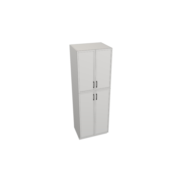 Fresno Pure White Box  Utility Cabinet Kit - 30” X 90”H X 24”D
