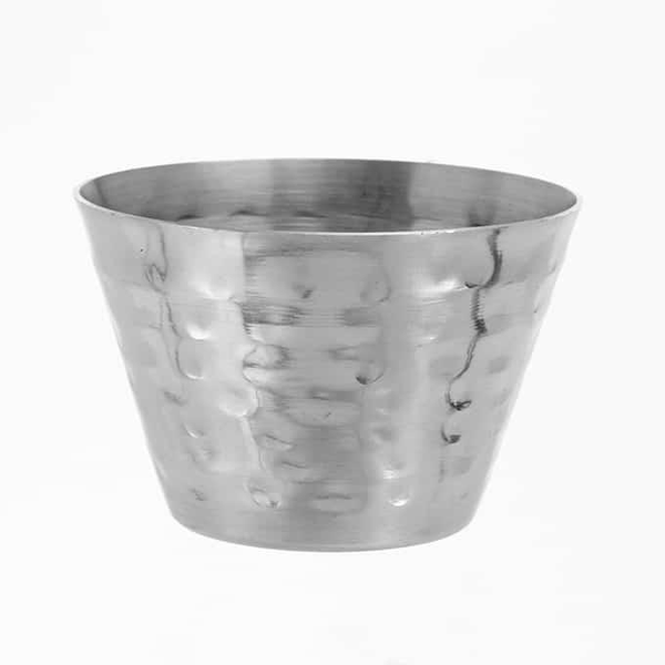 Round Hammered Stainless Steel Sauce Cups