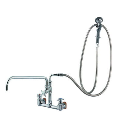T&S Brass B-0289 Big-Flo Pre-Rinse Unit 8" Centers on Wall Mount Base Faucet