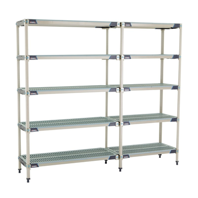Metro 5AX357GX3 Metromax I Add-On Shelving Unit 48"W X 18"D X 74"H Open Grid Polymer Shelves