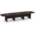 16' Classic Boat Shape Conference Table with Panel Base - Espresso