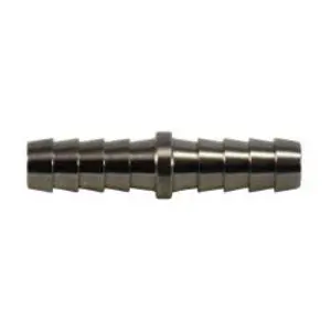 S Straight Splicer, 1/2 in Hose Barbed x 1/2 in Hose Barbed, Stainless Steel
