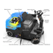 New Timberline Sweeper-L Rider Floor Sweeper