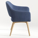 CHK68088BLU0701 - SARON GUEST CHAIR - Blue with wood base