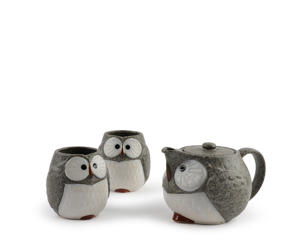 Tea Set Owl Blue