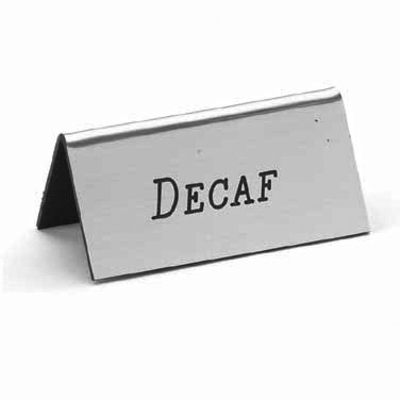 Cal-Mil 228-2-010 3"W x 1-1/2"H Beverage Tent Sign (Decaf)