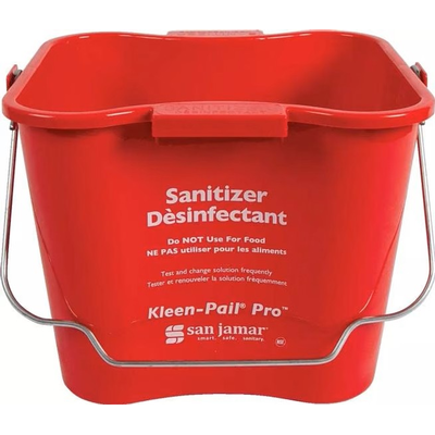  San Jamar KPP196RD 6 Qt Red Suds Pail