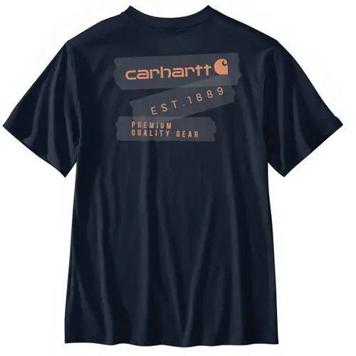 CARHARTT 107047 - Relaxed Fit Lightweight Short-Sleeve Tape Graphic T-Shirt - Navy