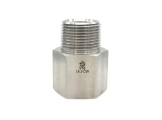 Adapter Expander, 1/4 in MNPT x 1/4 in FNPT, Stainless Steel