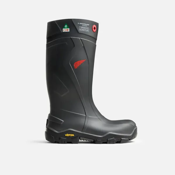 RED WING 59009 - Dunlop Purofort + Expander/Men's 15-inch Waterproof Safety Toe CSA Pull-On Boot - Black