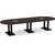 12' Classic Racetrack Conference Table with Palmer Base - Espresso Top, Black Base