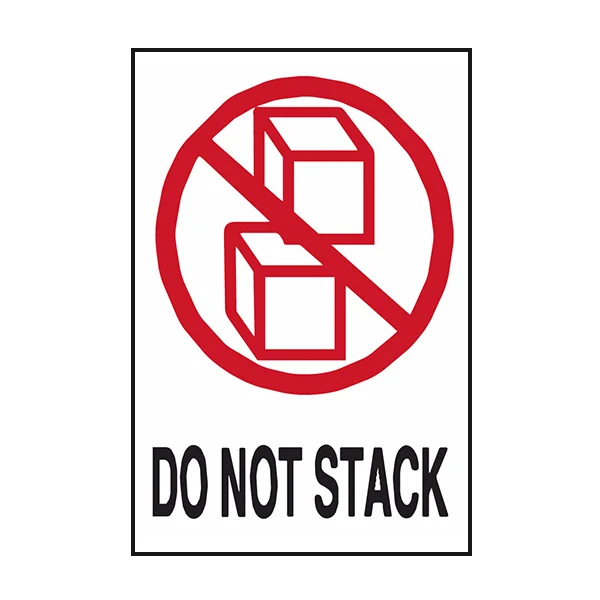Do Not Stack Label - 4" x 6" - Red