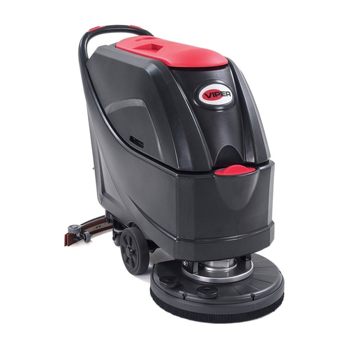 New Viper AS5160T: 20", 16-gallon, traction-drive, pad driver, 31" squeegee assembly, 25-amp shelf charger, 120 a/h TPPL batteri