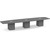 16' Classic Boat Shape Conference Table with Cube Base - Newport Gray