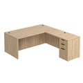 Classic L-Shape Desk 77" x 71" with Box/Box/File Pedestal - Aspen