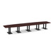 PALBS4216N - 18 ft. Classic Boat Shape Conference Table with Black Palmer Base