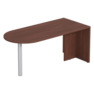 PL131 BULLET DESK w/POST - Cherry & Silver