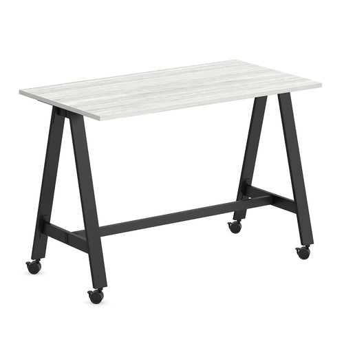 Signature Bistro Table 30" x 60" - Silver Birch with Black Legs