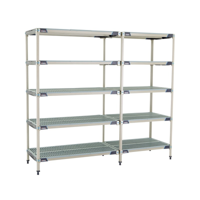 Metro 5AX557GX3 Metromax I Add-On Shelving Unit 48"W X 24"D X 74"H Open Grid Polymer Shelves