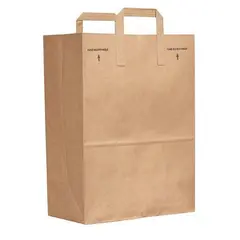88885 12 X 7 X 17 70# 1/6 BARREL PAPER SHOPPING BAG WITH HANDLES, 300/CS