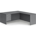 Classic L-Shape Desk 72" x 71" with Box/File Pedestal - Newport Grey