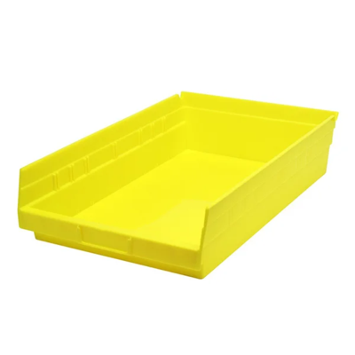 Shelf Bin - Plastic - 11-1/8" x 17-7/8" x 4" - 40 lb Capacity - Yellow