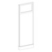 PGF6724 NON-POWER Glazed Webb Panel - 67"H x 24"W Aspen Fabric, Silver