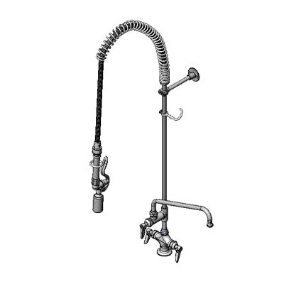 T&S Brass B-0113-12CRBJSW Easyinstall Pre-Rinse Unit Single Hole Deck Mount