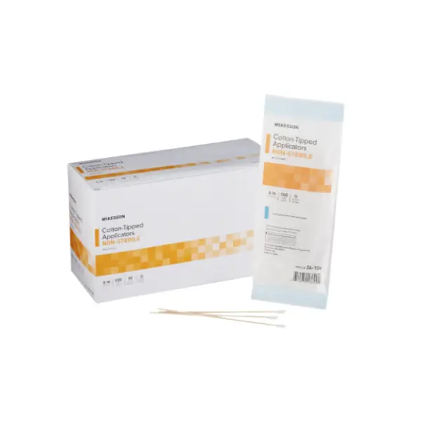 Cotton Tip Applicator 6" Wood 100/bag NS  24-106