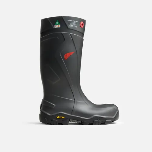 RED WING 59009 - Dunlop Purofort + Expander/Men's 15-inch Waterproof Safety Toe CSA Pull-On Boot - Black