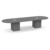 12' Classic Racetrack Conference Table with Cube Base - Newport Gray