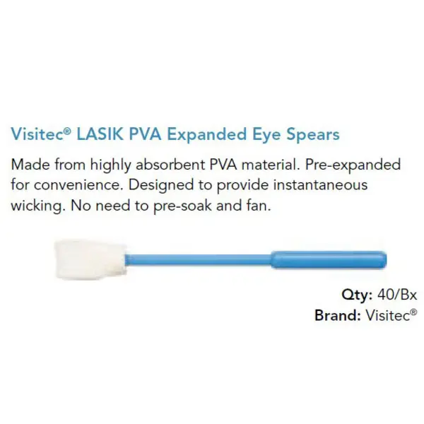 LASIK PVA Expanded Eye Spears  40/bx 2 per pouch 581709