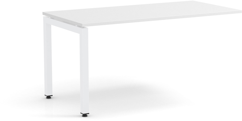 Elements Desk Return 24" X 48" - White with White Legs