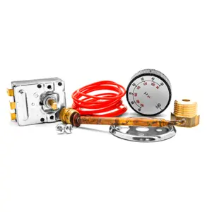 MTM Hydro Panel Mount Thermostat with Remote Probe - 195°F 