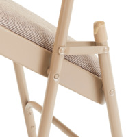 NPS 2201 NPS® 2200 Series Deluxe Fabric Upholstered Double Hinge Premium Folding Chair, Pack of 4