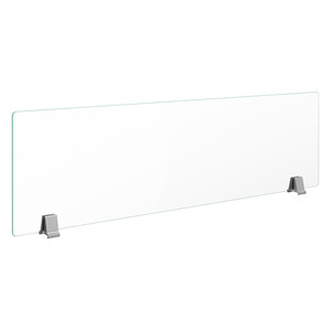 MGLS1346 - 13.25"H x 46" TOP CLEAR GLASS PANEL w/CLAMP (Pair)