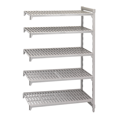 Cambro Camshelving 24"W x 42"L x 72"H 5-Shelf Vented Add-On Unit