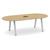 8' Signature Racetrack Conference Table with Metal VA Legs - Aspen Top, Silver Base