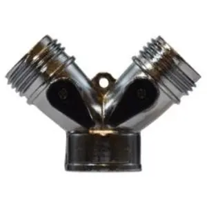 Wye Connector with Two Levers, 3/4-in FGH x 3/4-in MGH x 3/4-in MGH, Zinc