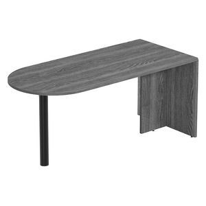 PL131 BULLET DESK w/POST - Newport Grey & Black
