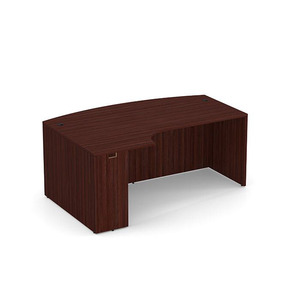 PL177L 71" LEFT PORKCHOP-BOWFRONT- Mahogany