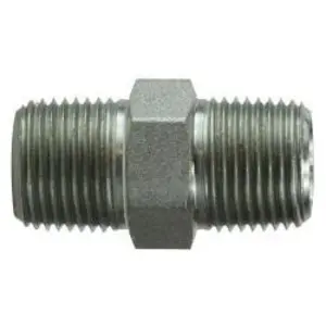 Hex Nipple, 3/4 in MPT x 1/2 in MPT, Steel