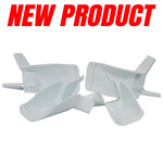 Drip Rail Gutter Extensions, WHITE - 4 Piece Set