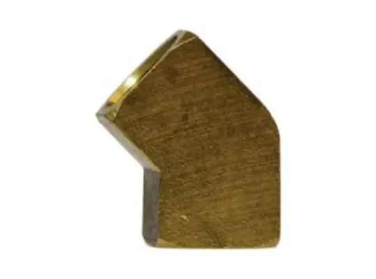 45 deg Elbow, 1/2 in FNPTF x 1/2 in FNPTF, Brass