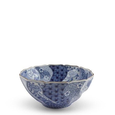 Blue & White Bowl Sometsuke 6.75"