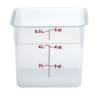 Cambro 6SFSPP190 Translucent 6 qt. CamSquare Container